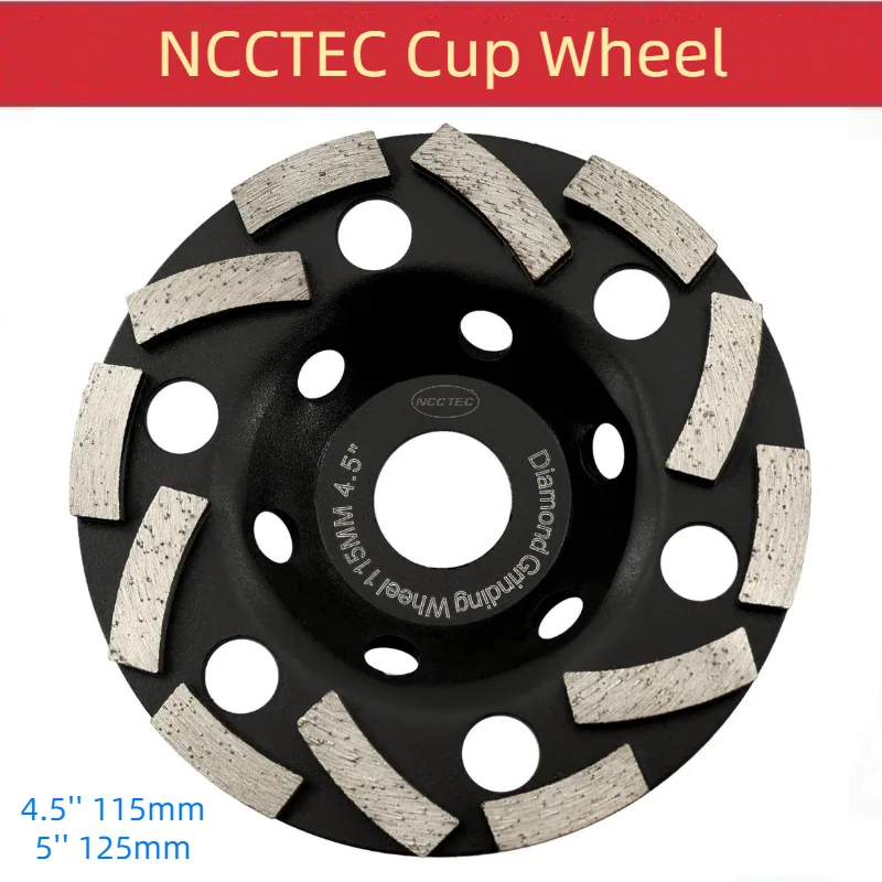 4.5''-7'' Cyclone Diamond Sintered Grinding Cup Wheel 115-180mm Concrete Granite Marble Grind Abrasive Discs Thicken Segments