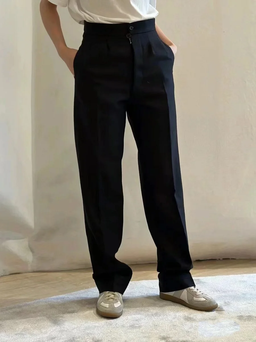 

traf 2024 woman Pants Satin loose casual high waisted women's wide leg pants y2k Clothes New fashion high quality pants bra