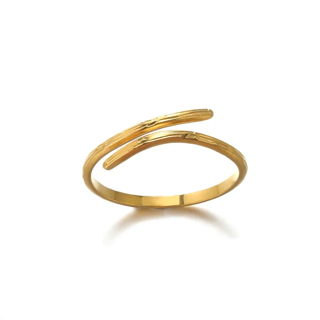 Bagues en acier inoxydable 316L pour femmes, couleur or, anneau ouvert géométrique multicouche, Vintage, étanche, bijoux esthétiques de mariage, cadeau
