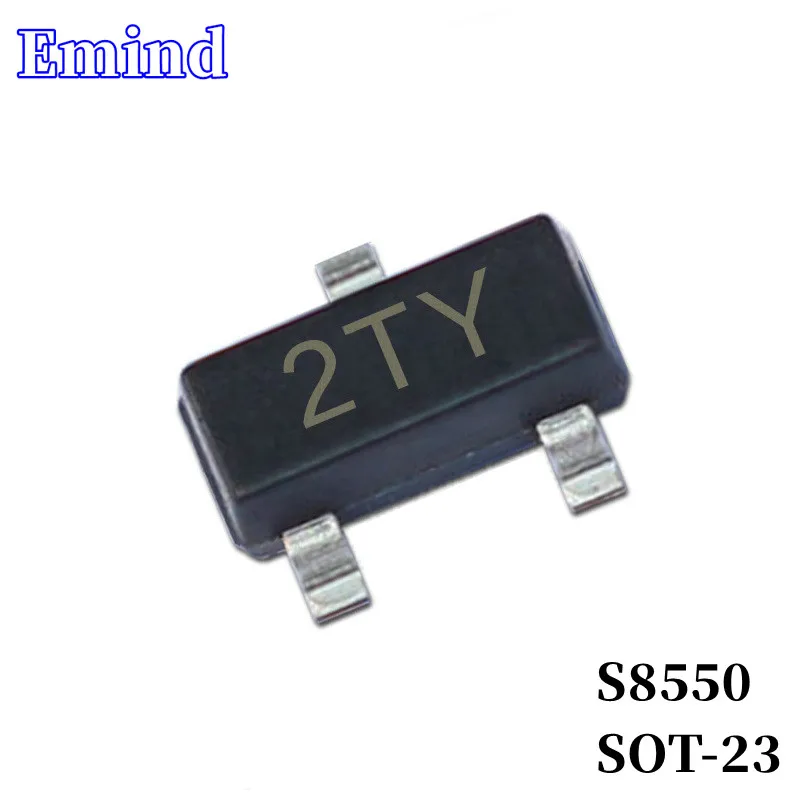 

500/1000/2000/3000Pcs S8550 SMD Transistor SOT-23 Footprint 2TY Silkscreen PNP Type 25V/500mA Bipolar Amplifier Transistor