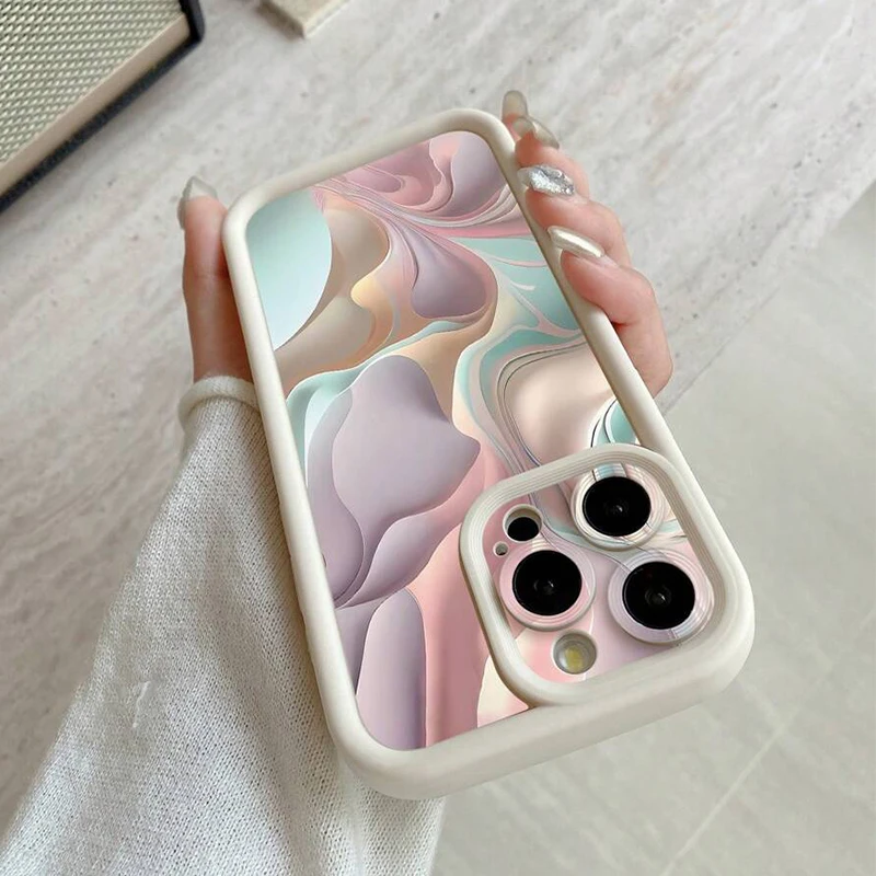 Cloudy Rainbow Design Silicone Phone Case Cover