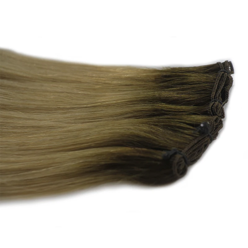 Genius Weft Echthaar-Extensions Glattes Rohes Jungfrauenhaar Doppelt Gezogen von Einem Spender Unsichtbare Weft Volle Enden Hochwertige Bündel – Detail 6
