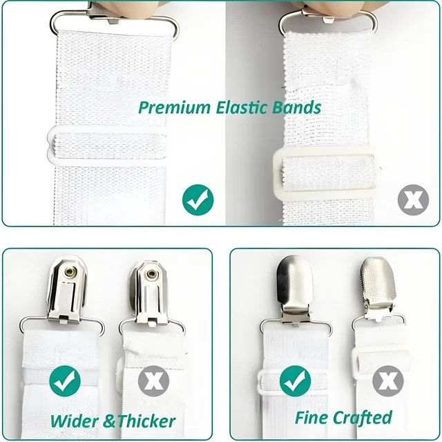 Clip triangulaire pour drap de lit, 4 pièces, housse de matelas, drap, support réglable, boucle de drap 5