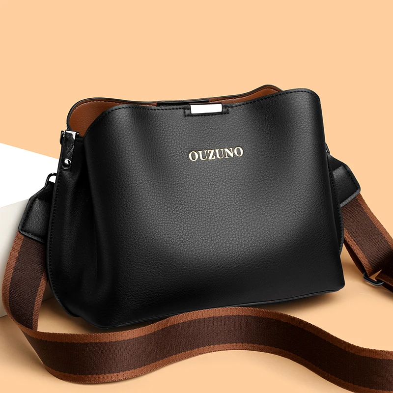 Women's Bag 2025 Fashion New Bucket Middle-Aged Shoulder Bag