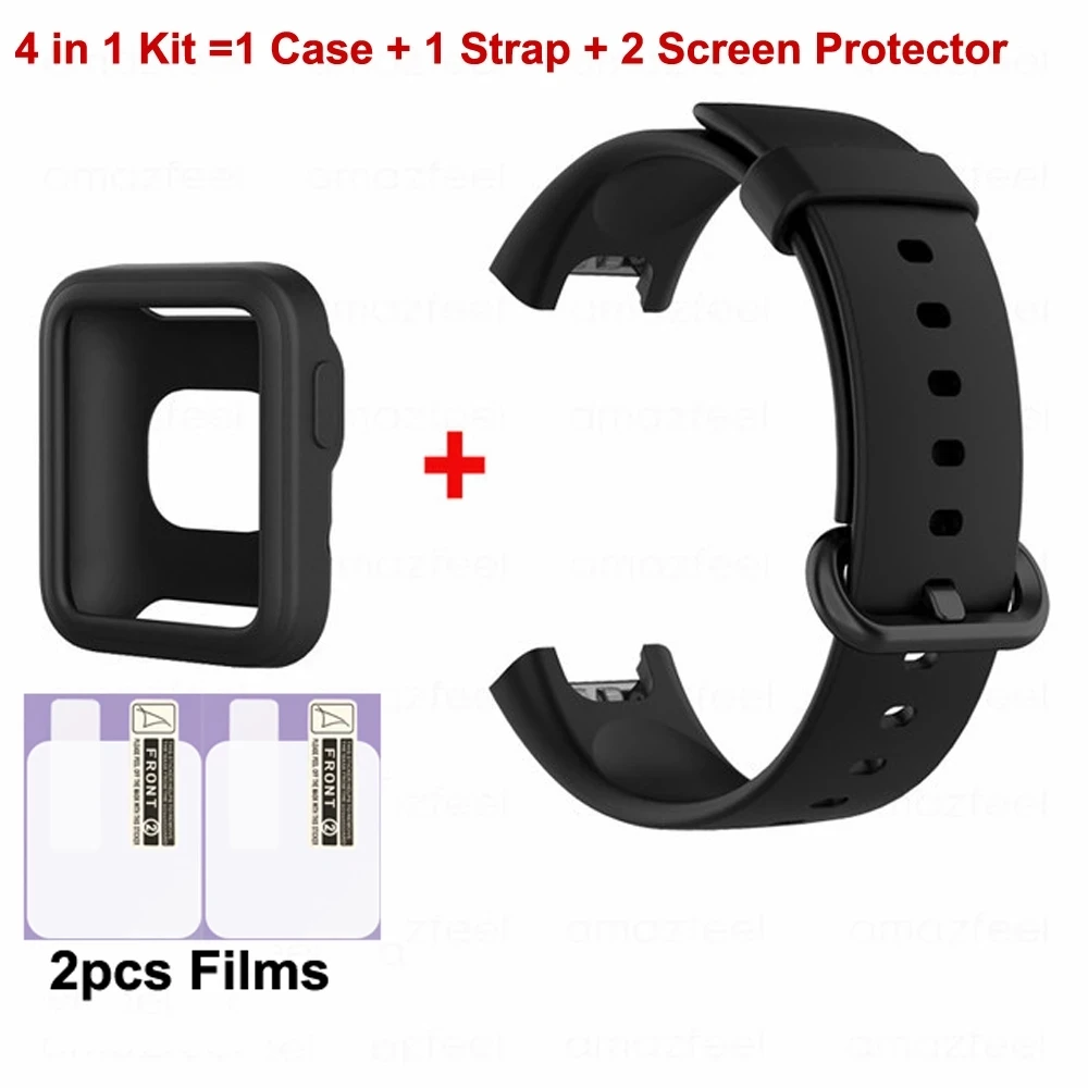 Premium Silicone Watch Band Strap with Protective Cover