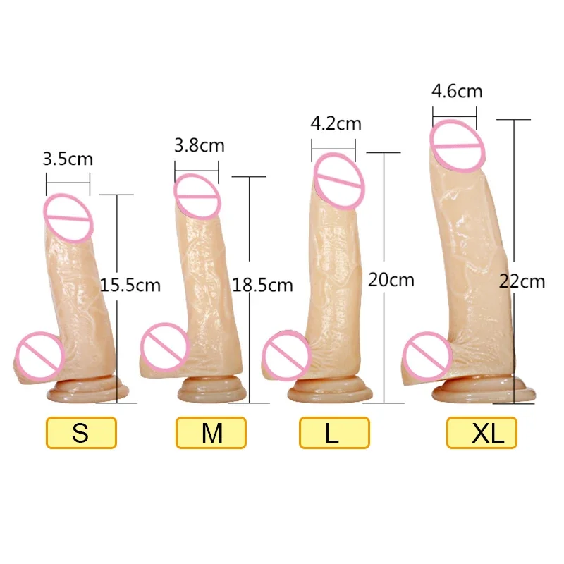 Female Sex Toys female sex toys dildo sex toys vibrator sex toy 15.5/18.5/20/22 cm Crystal Realistic Dildos For Women Masturbation Vibrators Sucker Dildo Pussy Anal Lesbian Adult Sex Toys