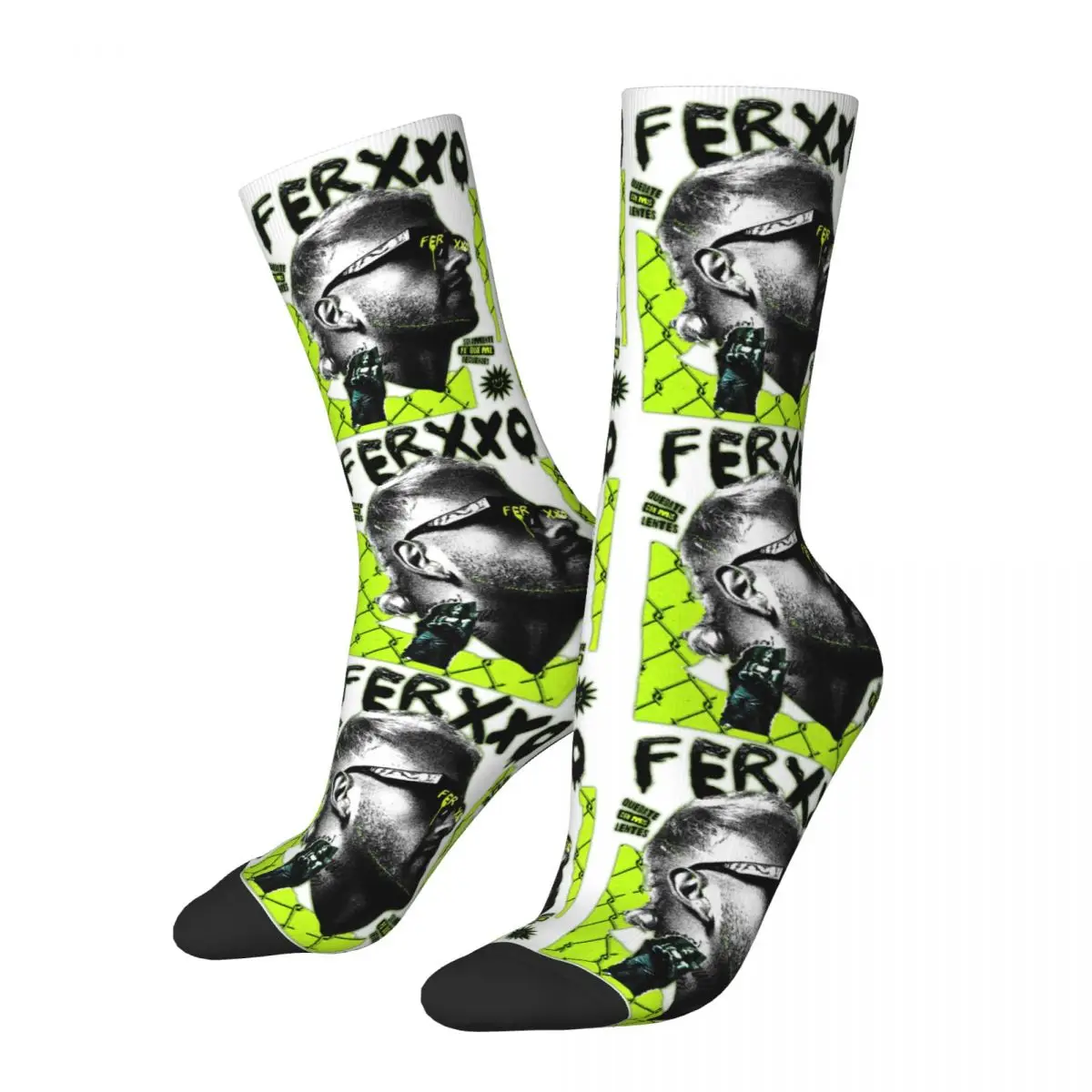 Feid Ferxxo 2 Unisex Winter Socks Running Happy Socks Street Style Crazy Sock cr seven bucket football unisex winter socks running happy crew socks street style crazy sock