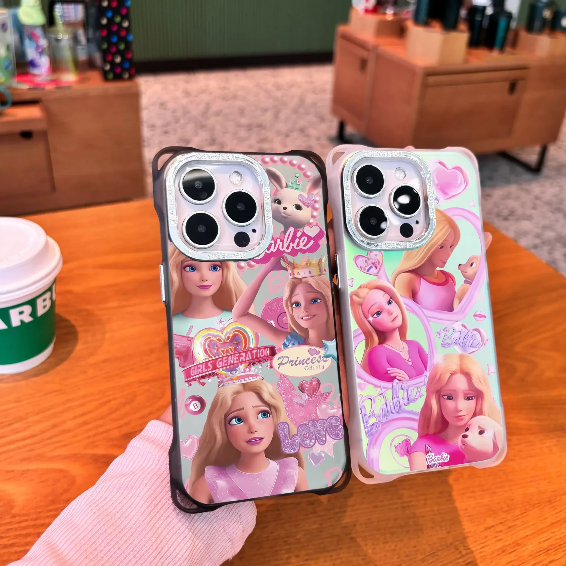 Custodia Per Telefono Barbie Doll Girls Per Iphone 15 14 13 12 11 Pro Max 14 15 Plus Custodia Cute Pink Sweet Cartoon Cover Antiurto Di Lusso