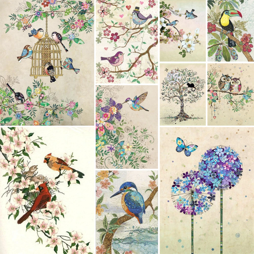 

Animal Bird Paint By Numbers Set Acrylic Paints 50*70 Canvas Pictures Wall Decoration For Adults Wall Art Handicraft Handiwork