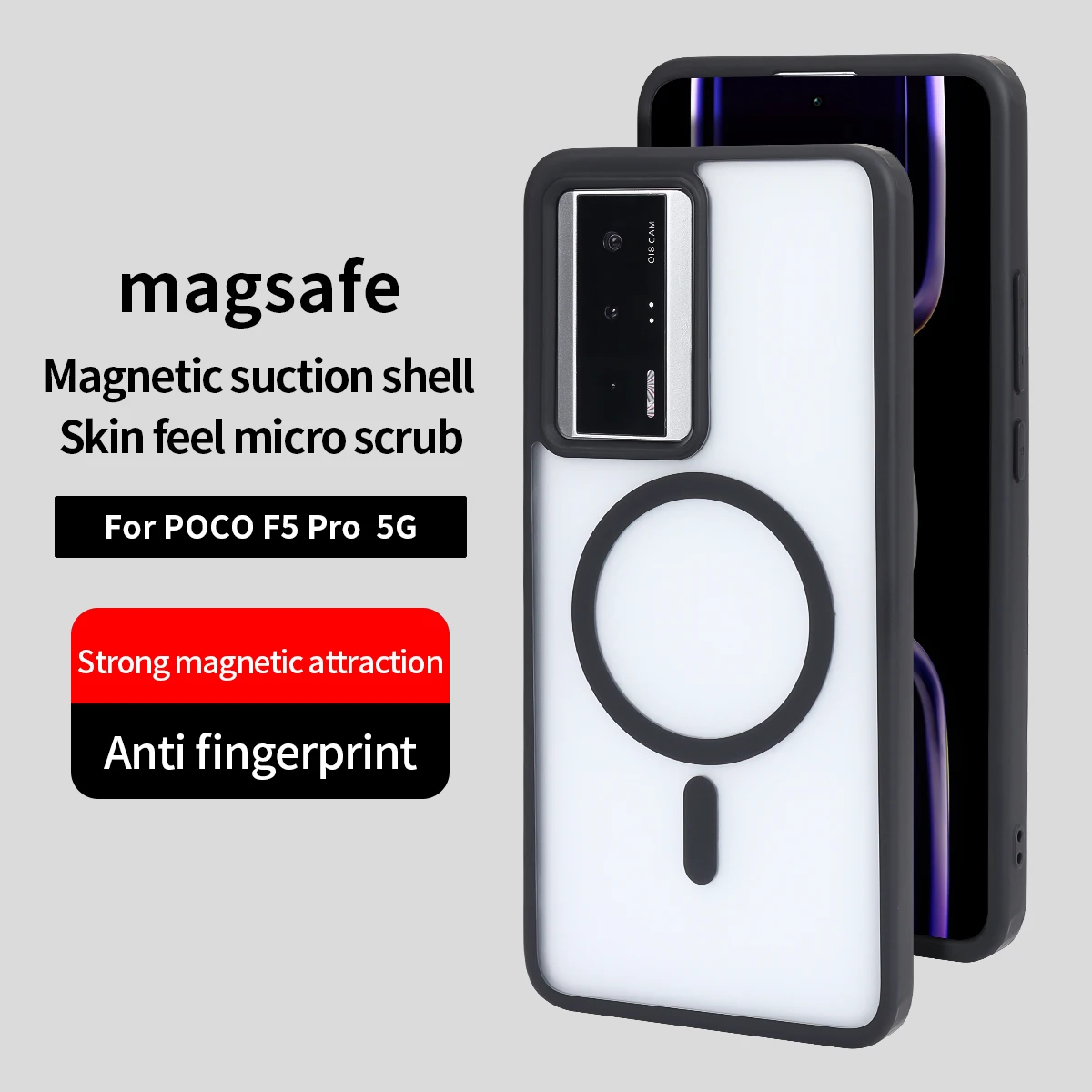Luxury Matte Shockproof Phone Case with Magnetic Wireless Charging Compatibility