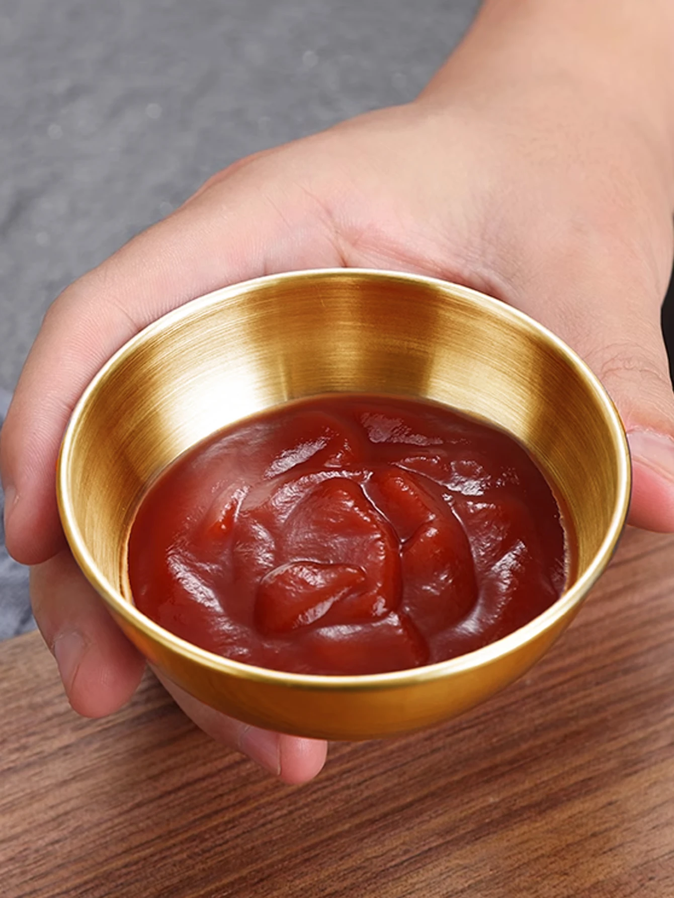 Golden Stainless Sauce Dishes 5