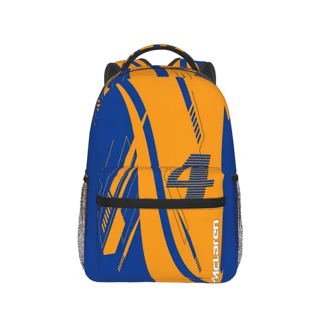 Back To School Lando Norris 4 Blue Kawaii Cool Backpack School Boy Girl Formula F1 Travel Backpack