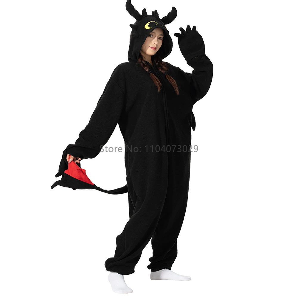 Animal Kigurumi Pyjamas Halloween Onesie Adult Kids Cartoon Toothless Pajama Cosplay Party Women Men Homewear XXL kigurumi pajamas onesies