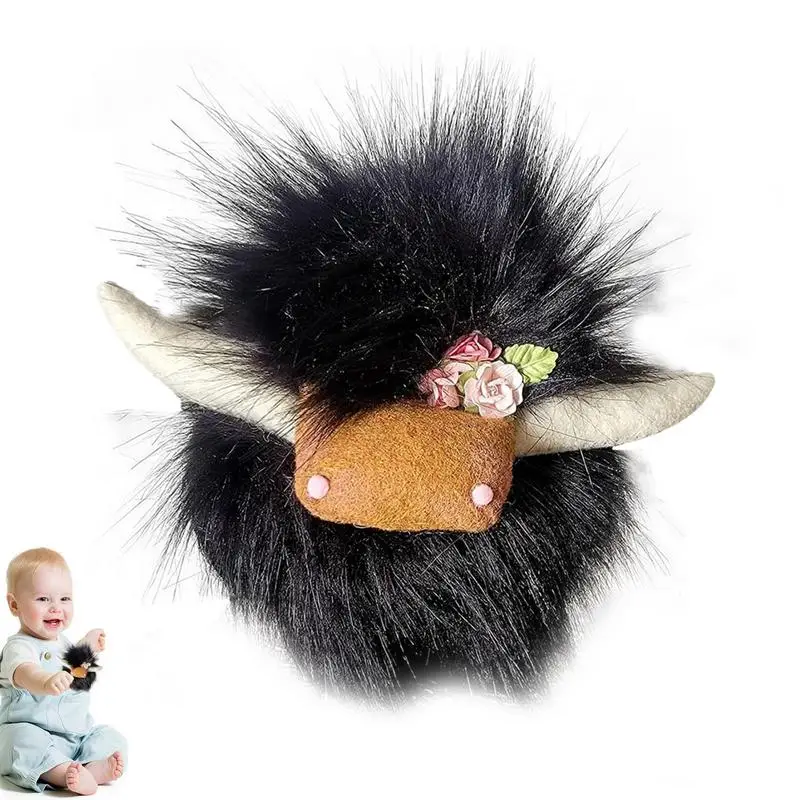 

Stuffed Highland Cow Plush Adorable Highland Cow Plushie Soft Kids Toys Realistic Party Favors For Home Decor Farm Desk