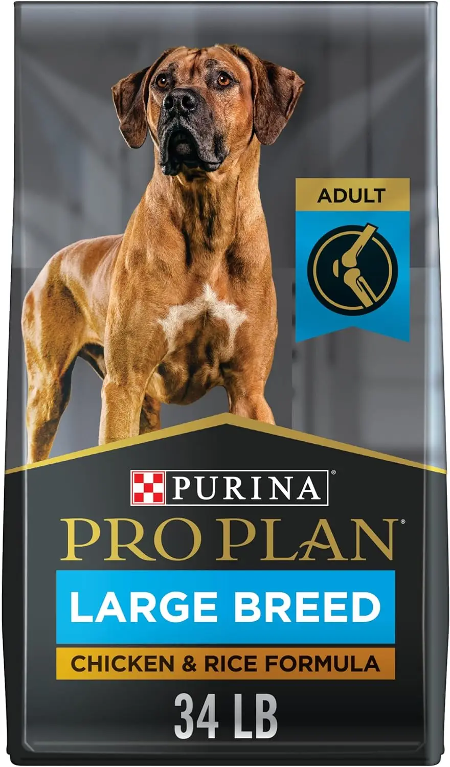 

High Protein, Digestive Health Large Breed Dry Dog Food, Chicken and Rice Formula - 34 Lb. Bag