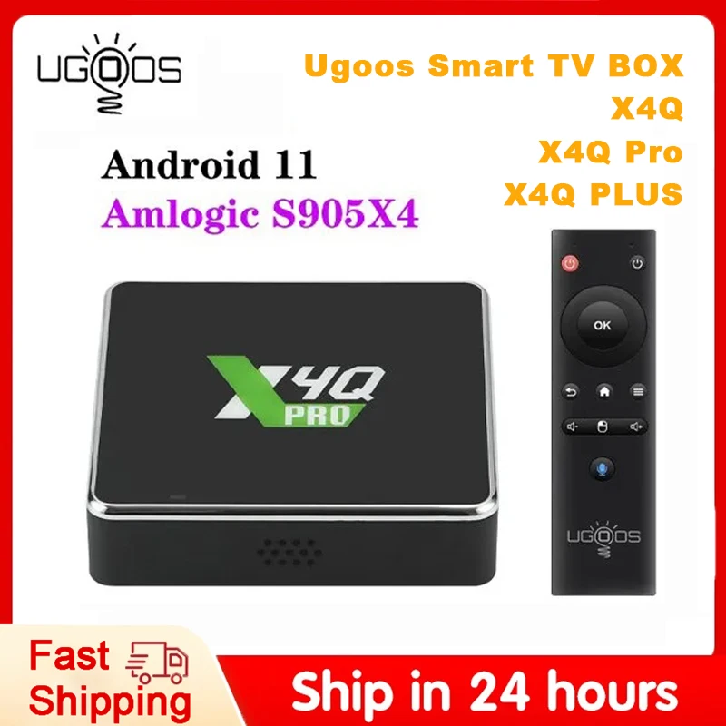 Ugoos X4Q Pro X4Q Extra Smart Set Top Box Android 11 X4Q Cube Plus 4GB 64GB Amlogic S905X4 2.4G 5G WiFi BT5.1 1000M 4K TV Box