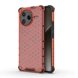 Premium Shockproof Armor Protective Phone Case - Durable PC TPU Cover for Poco F7 Ultra (Red)