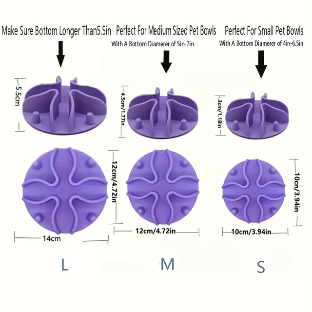1Pc Soft Silicone Slow Feeder Puzzle Dog Bowl Insert-Stimulates Mind & Promotes Healthy Digestion Suitable for all sizes 2