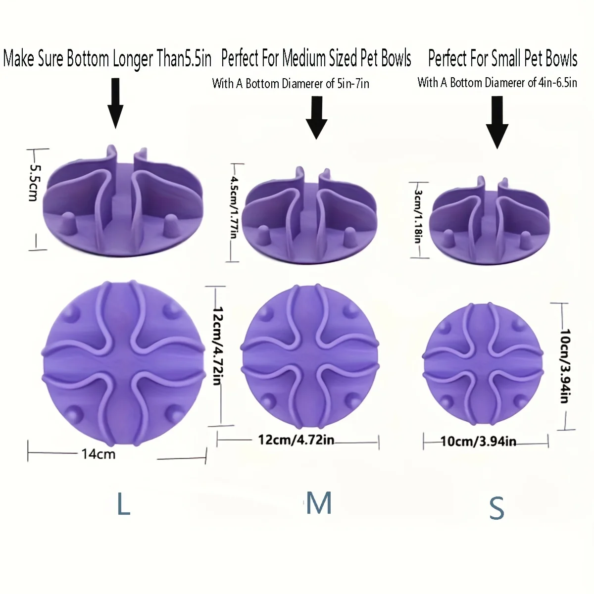 1Pc Soft Silicone Slow Feeder Puzzle Dog Bowl Insert-Stimulates Mind & Promotes Healthy Digestion Suitable for all sizes 2