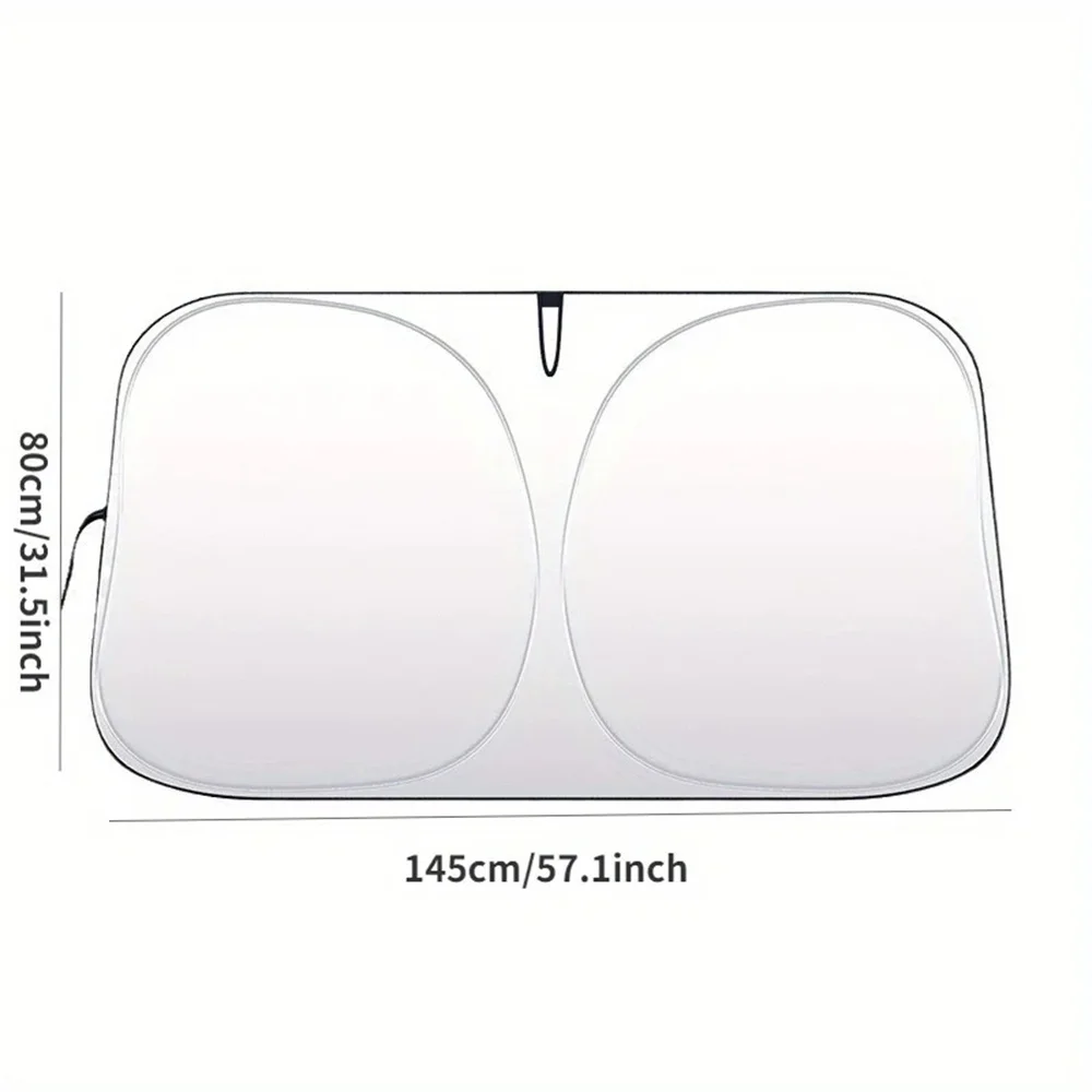 Car Sunshade, Sunscreen, Thermal Insulation Sunshade Curtain Front Windshield Car Mounted Sunshade Interior Cooling