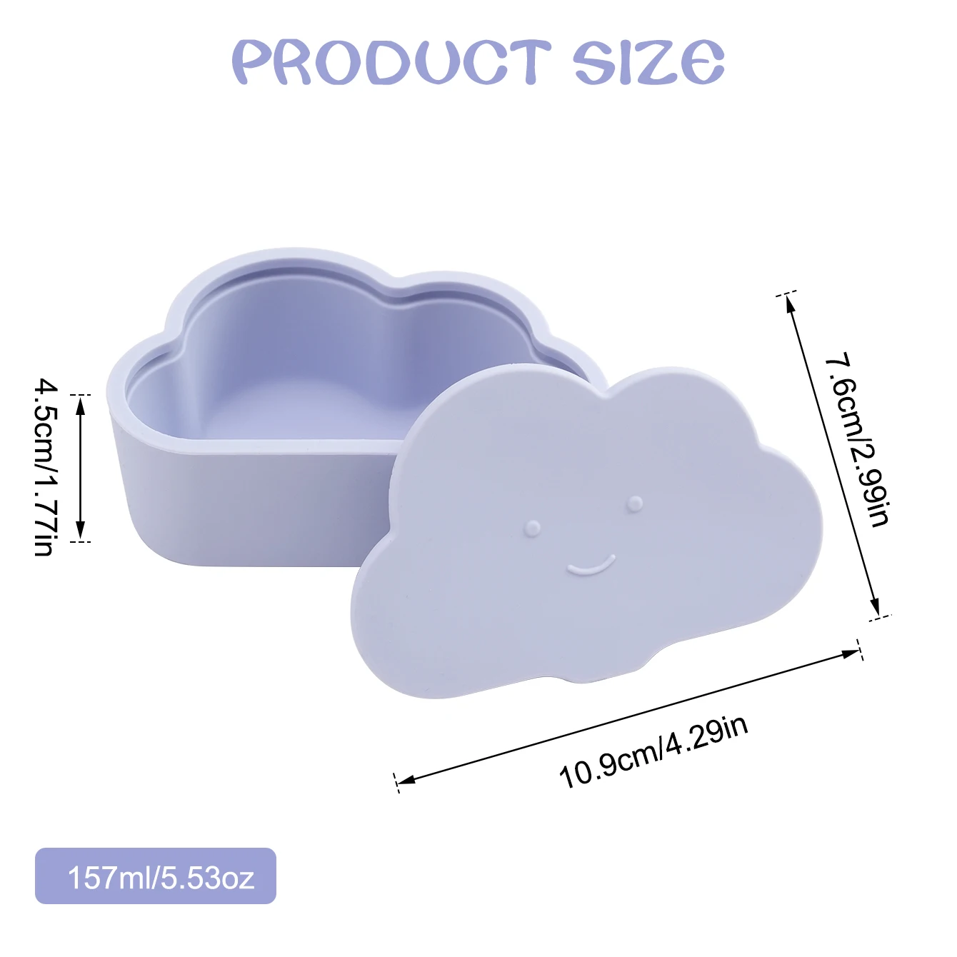 Description Picture 3 of item1PCS BPA Free Kids Silicone Food Storage Box Cartoon Baby Snack Box Portable Snacks Container With Lid Children's Tableware
