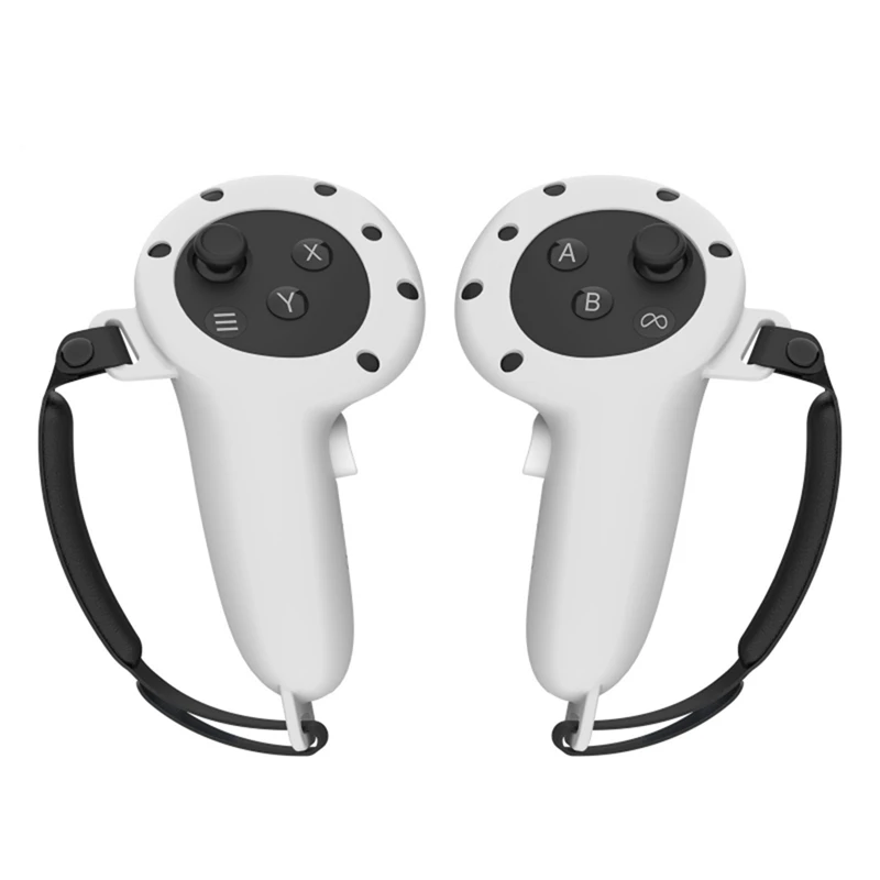 

For Oculus Quest 3 VR Protective Cover For VR Touch Controller Silicone With Strap Handle Grip VR Accessories