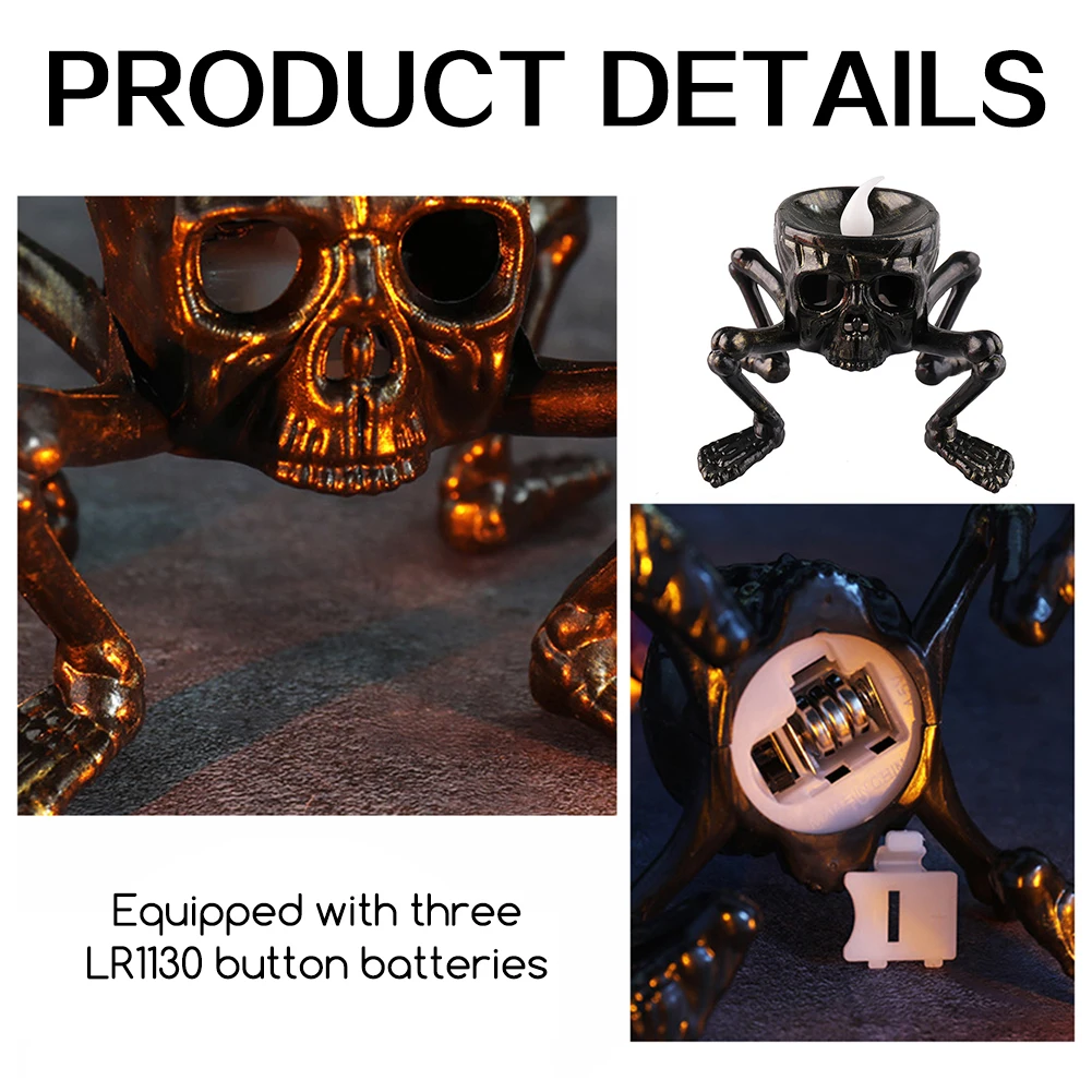 Halloween Decoration Skeleton Hand Holding Lantern Battery Operated Skeleton Foot LED Night Light For Trick-or-Treat Display