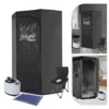 Portable Steam Sauna for Home Spa Sauna Tent Sauna Box with 3L Steamer Remote Control Folding Chair 3