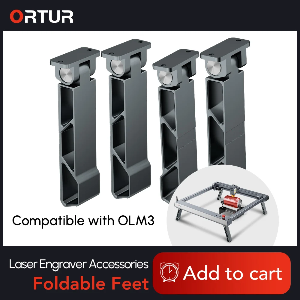 

Ortur Foldabale Feets 4 PCS Aluminum Lift Tripod Improve Engraving Accuracy for Ortur Laser Master 3 Woodworking Machinery Parts