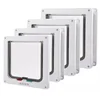 Cat Flap Door with 4 Way Security Lock ABS Plastic Gate Puppy Kitten Safety In/out Dog Cat Flap Door Kit Small Pet Supplies 3