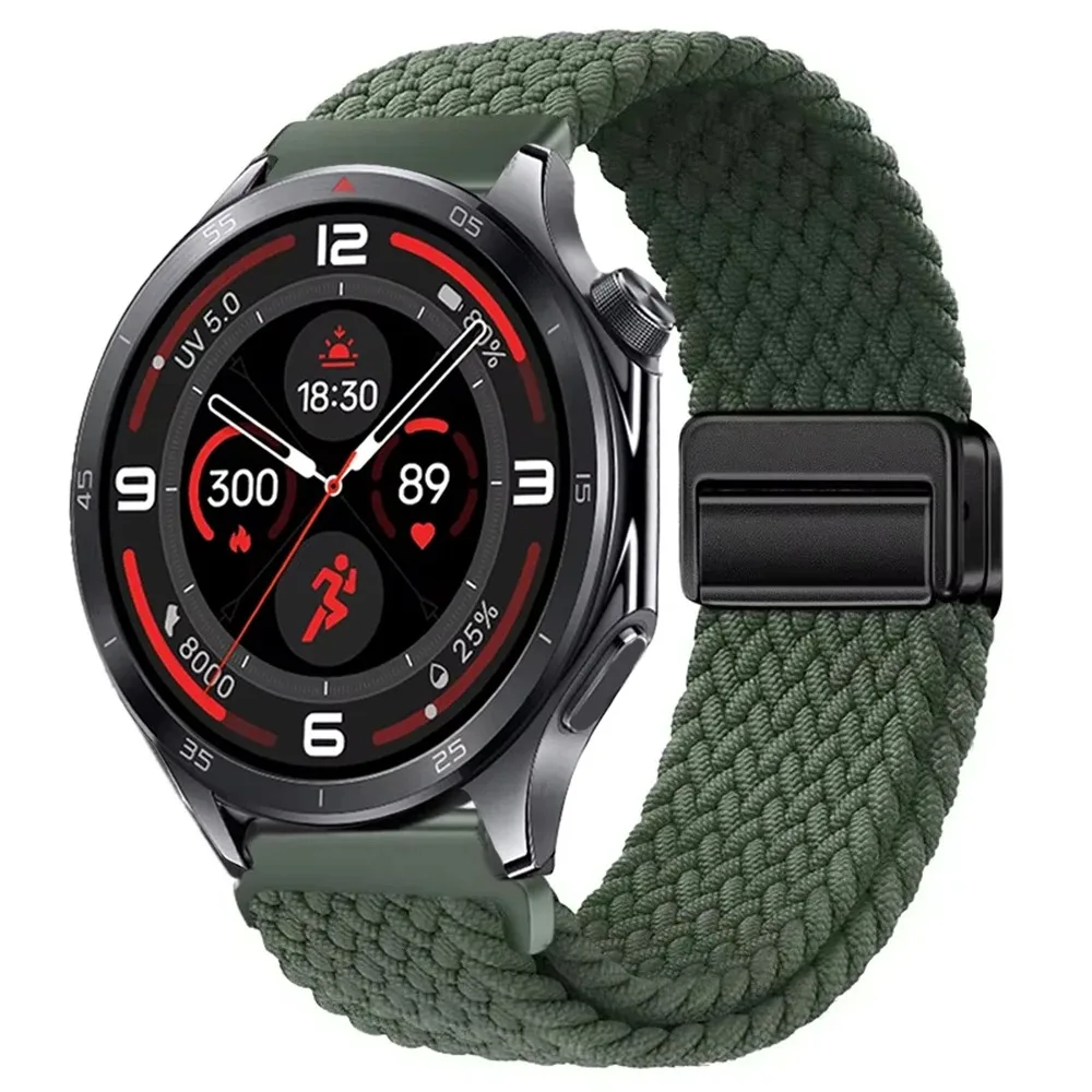 Braided Sport Nylon Strap, 22mm - Durable & Stylish Watchband Bracelet