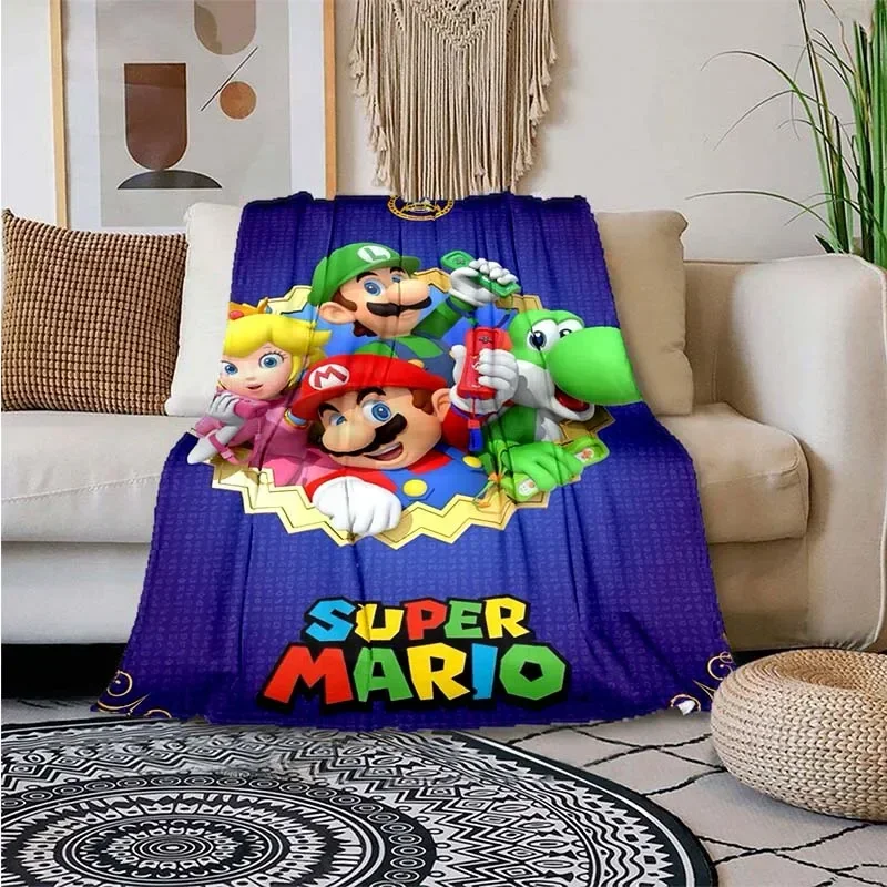 thumbnail image 1 of Manta con estampado de Super Mario, ligera, para sala de estar, dormitorio, habitación de niños, cálida, regalo de Navidad, 1 of 5