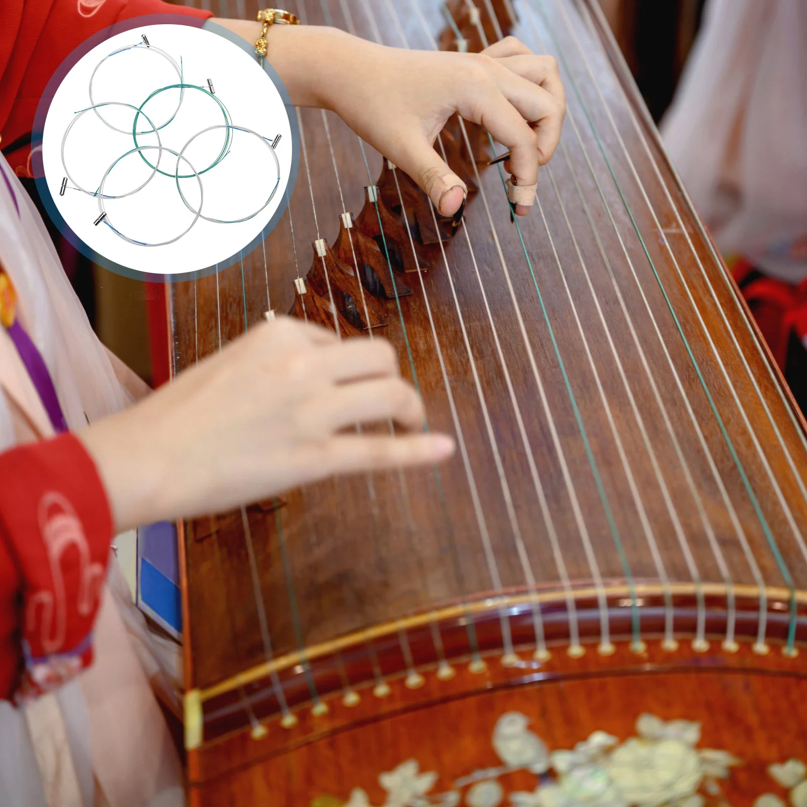 Guzheng Strings 10 Pcs Guzheng Strings Instrument Accessories Repair Part Multifunction Musical Replacing Metal Parts Stringed