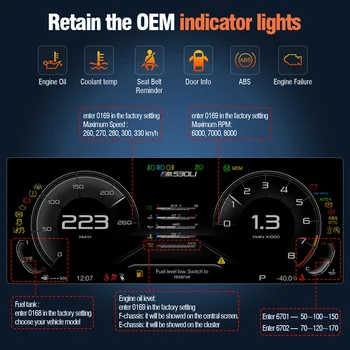 AUTOTOP Panel de Instrumentos Digital Virtual de 11 Pulgadas y 6WB para BMW Serie 1 2 X1 X2 F20 F21 F52 F22 F23 F45 F46 F87/M2 F48 F49 F39 2013-2020, Actualización del Velocímetro del Tablero, CarPlay Inalámbrico, Android Auto, AirPlay, Navegación GPS, Música BT, Retrofit 1