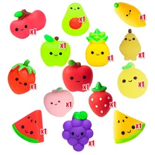 

14Pcs Mochi Squeeze Toys Set Party Decorations Favors Stress Relief Birthday Gift Random Fruit Kawaii Mini Soft Hand Games Pack