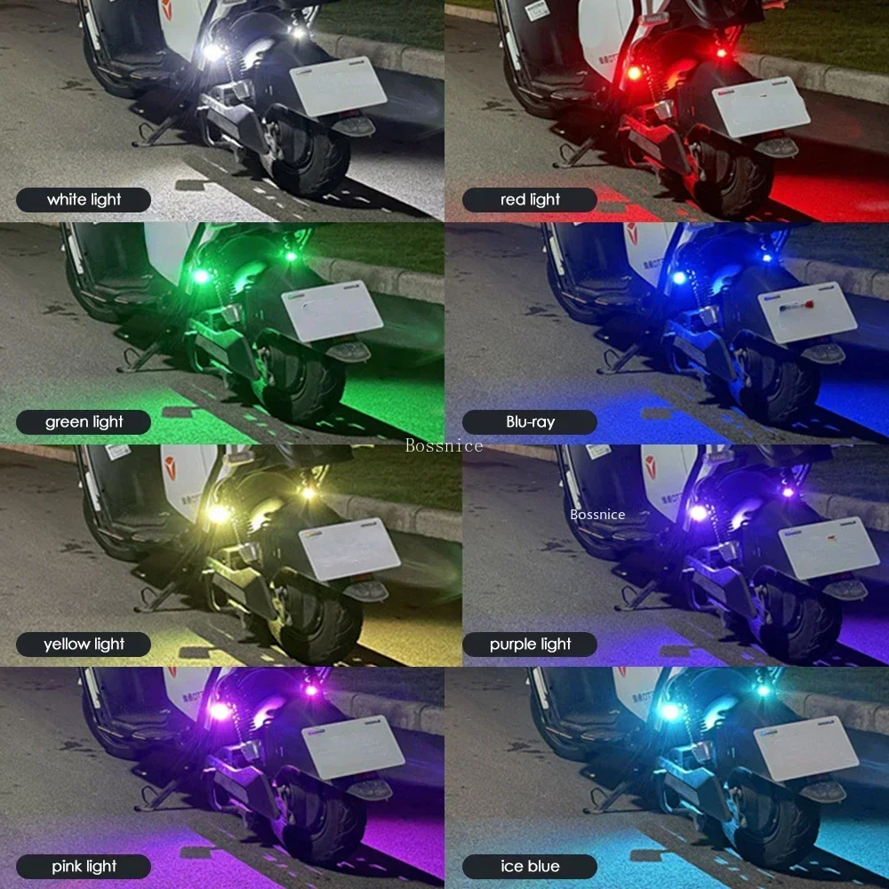 4PCs RGB LED Strobe Lights With Remote - Wireless, USB-C Rechargeable Anti-Collision Lights For Cars, Motorcycles, Drones