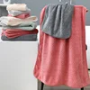 Thickened Coral velvet bath towel increases water absorption adult bath towel solid colordark grey soft affinity face towel 2
