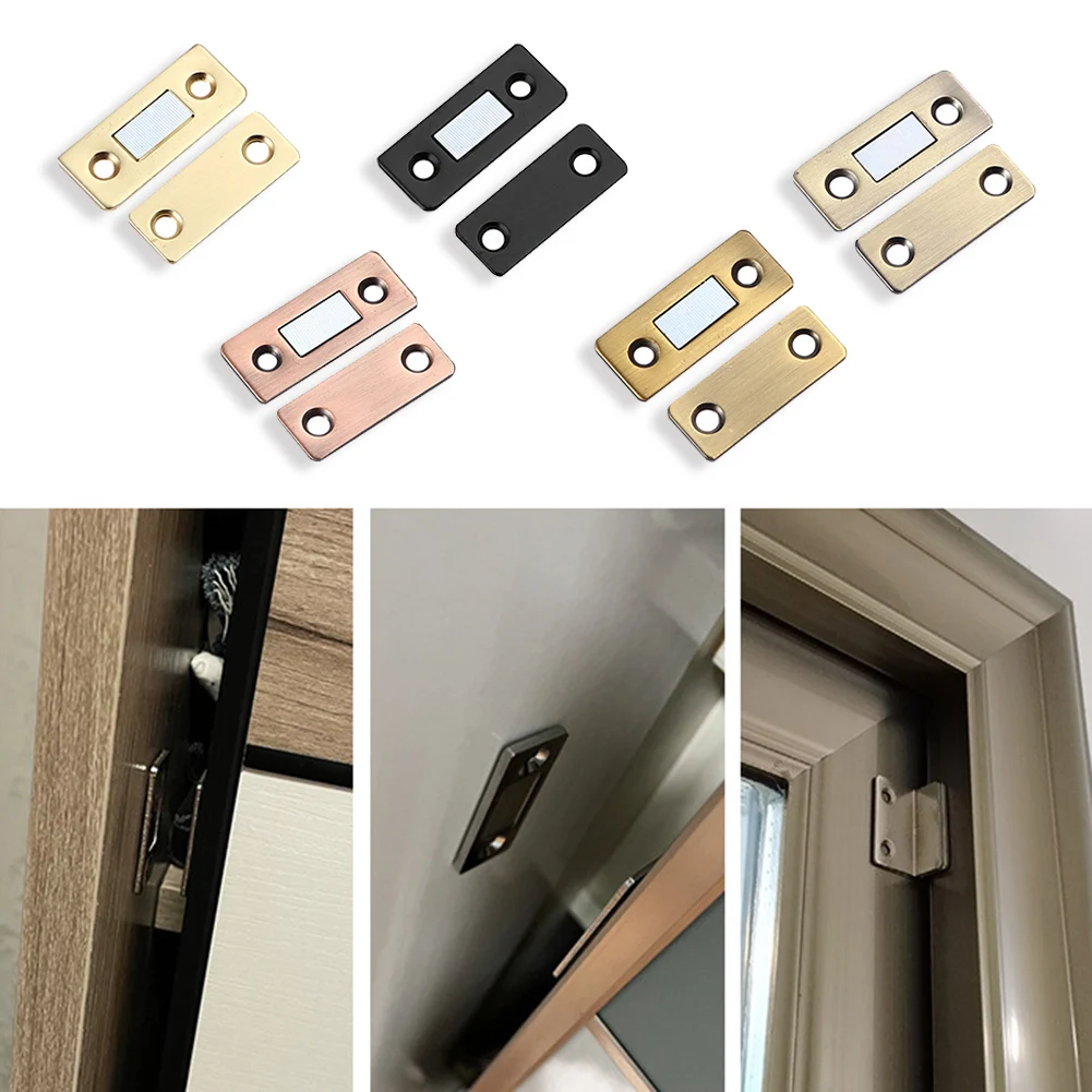 

2pcs/Set Strong Door Closer Magnetic Door Catch Latch Door Magnet Furniture Cabinet Cupboard Screw / Sticker Ultra Thin
