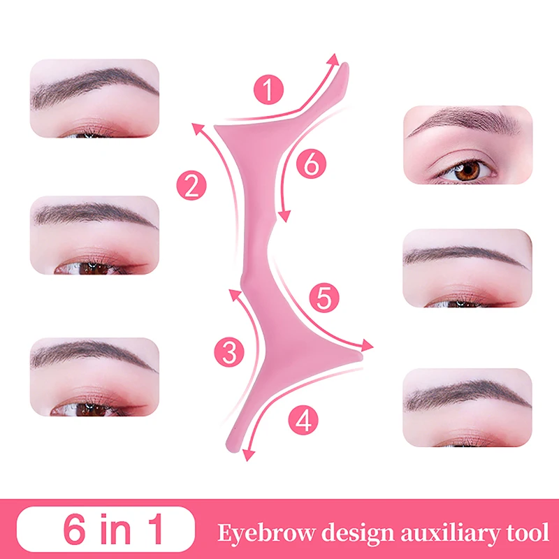 Silicone Eyebrow Ruler Eyeliner Eye Makeup Assist Tool Eyelash Paint Lipstick Silicone Beauty Ruler Stencil eyeliner stencil tool makeup tools eyebrow stencil tool eye makeup tools