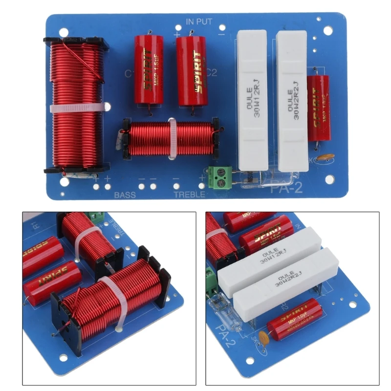 

2 Way Speaker Frequency Divider Module Treble Bass Hi-Fi Crossover Filter Distributor Board for DIY Speaker
