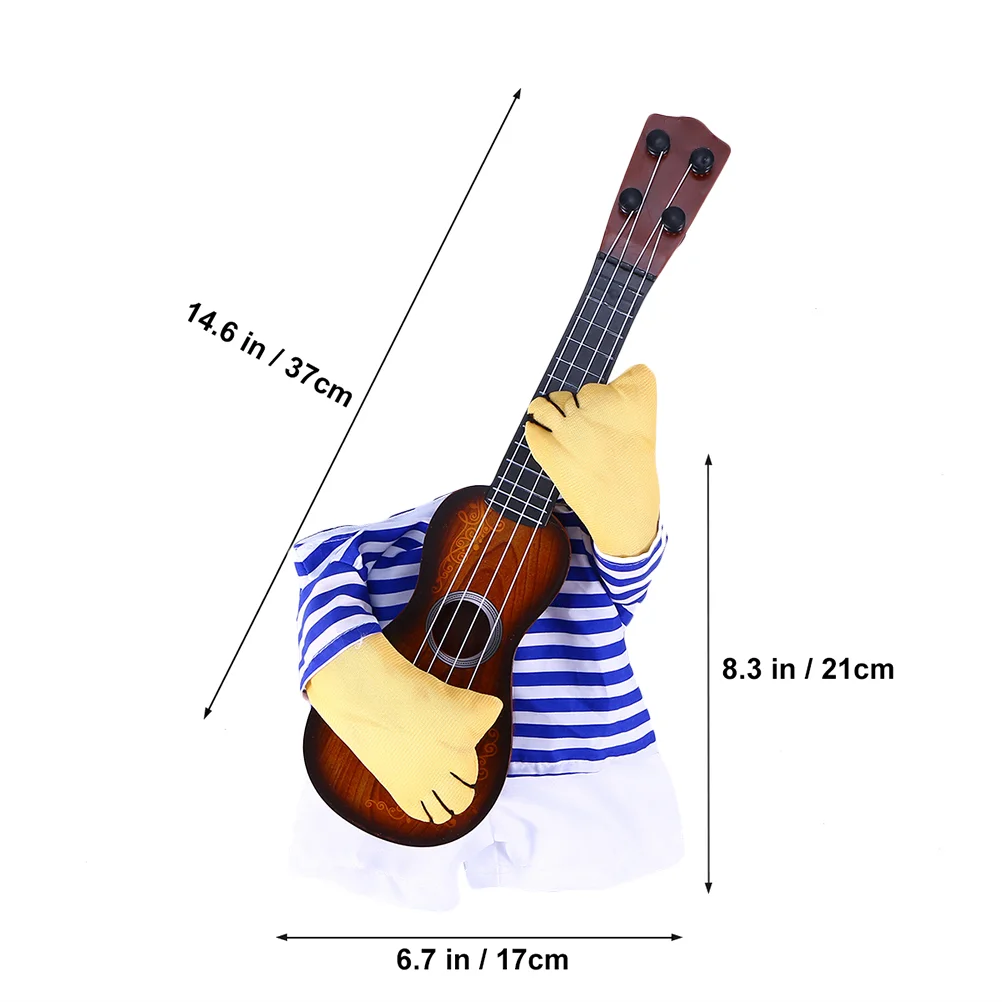 

Funny Dog Costumes Pet Guitar Cosplay Costume Playing Guitar Christmas Party Halloween Costumes Outfit Small Medium Pet Dog