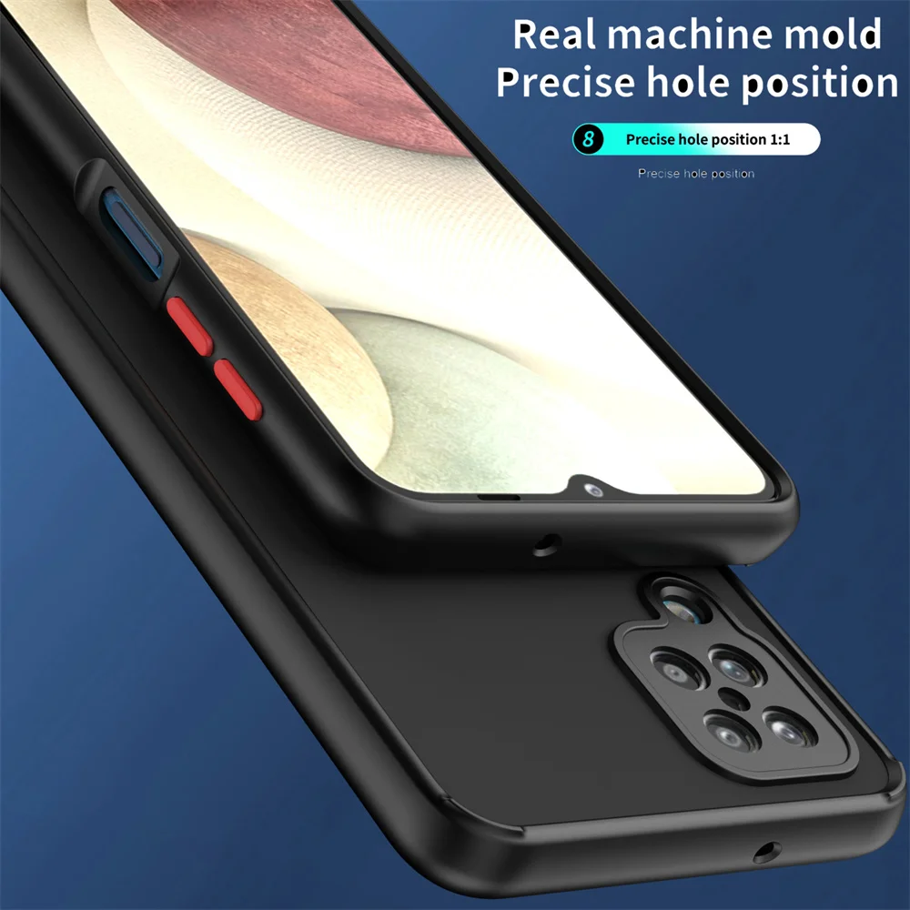Shockproof Matte Case with Metal Ring Holder Cover