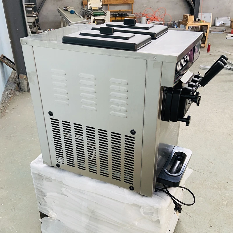 

New Spaghetti Ice Cream Machine Yellow White Red Violet Used For Snack Shop And Cold Food Stores Easy Use