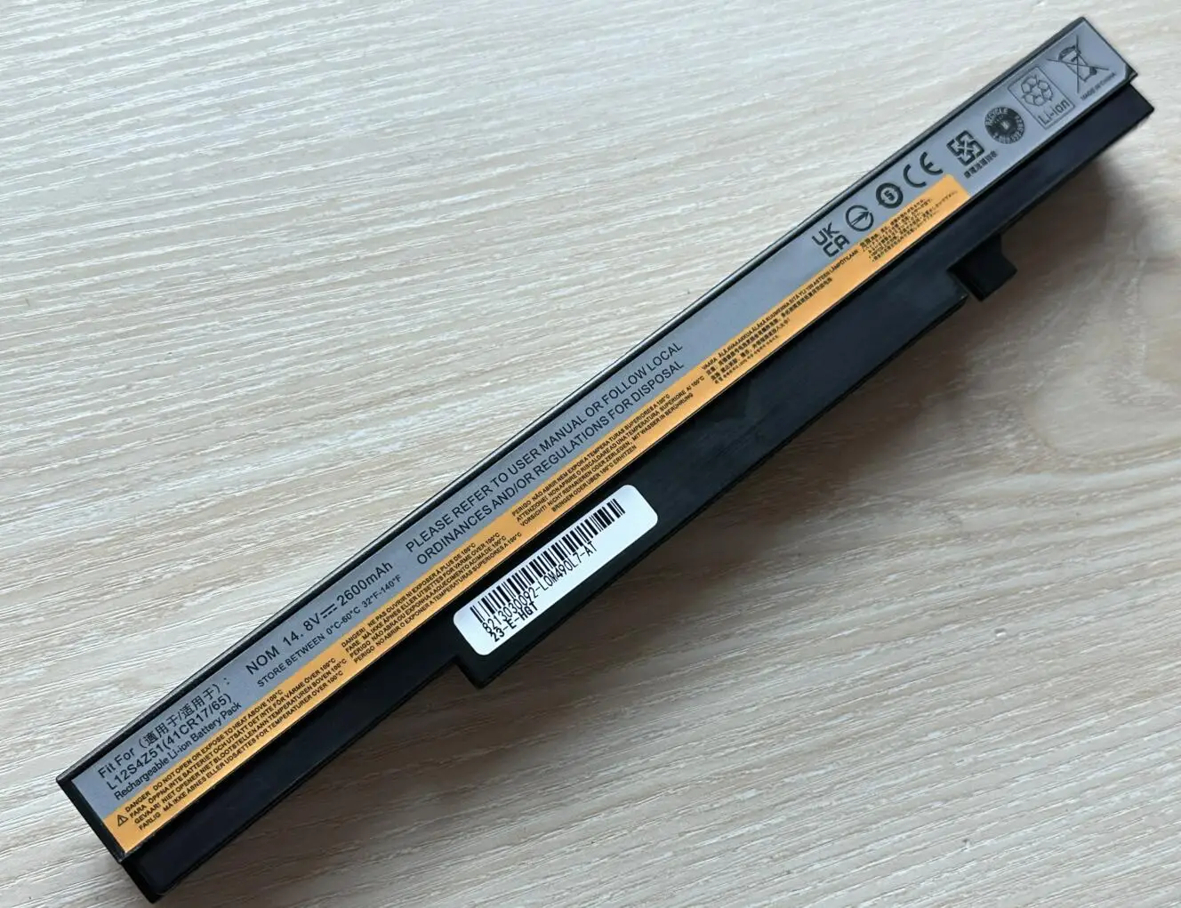 Bateria do Portátil para Lenovo Ideapad M490s M490sa B4400sa K4250 K4350a K4450 B490s M4400s L12s4z51 L12s4y51 - Imagem 2