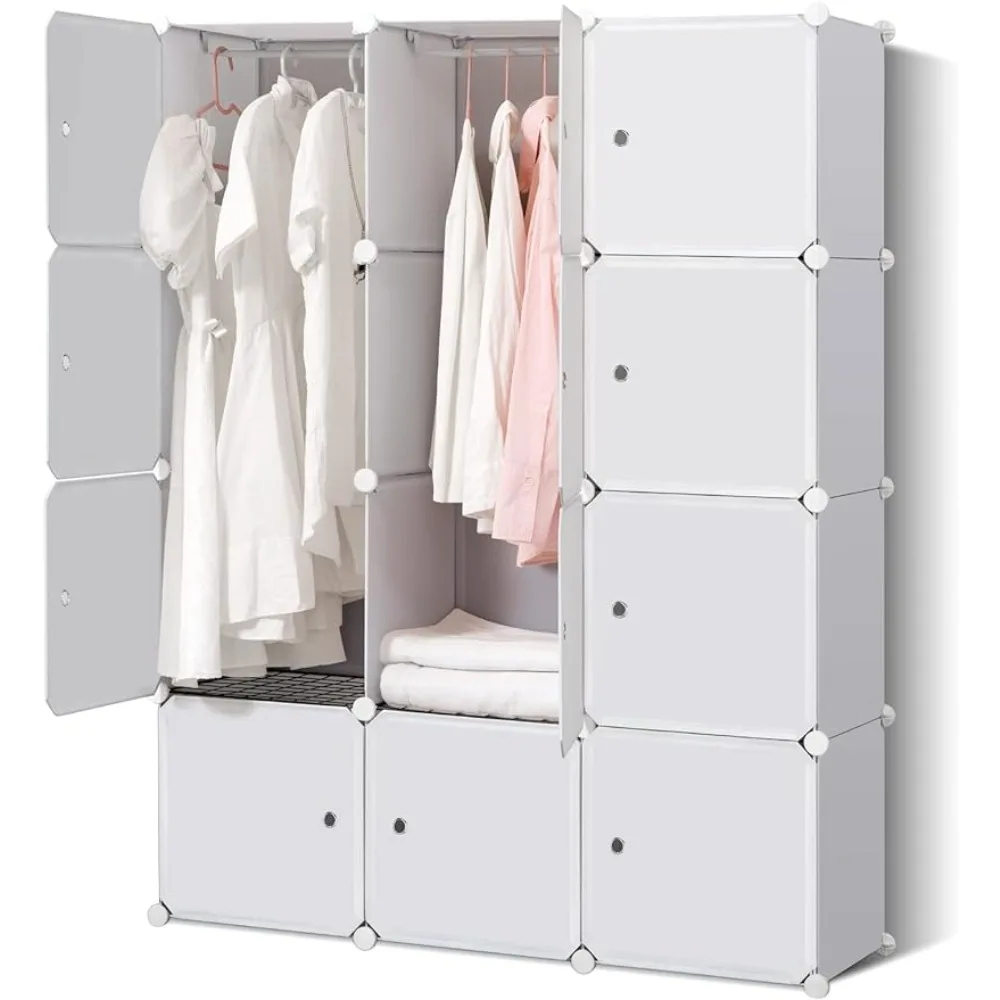 

BRIAN & DANY Portable Wardrobe Closet for Hanging Clothes, Bedroom Armoire, Modular Cabinet, Ideal Storage Organizer Cube