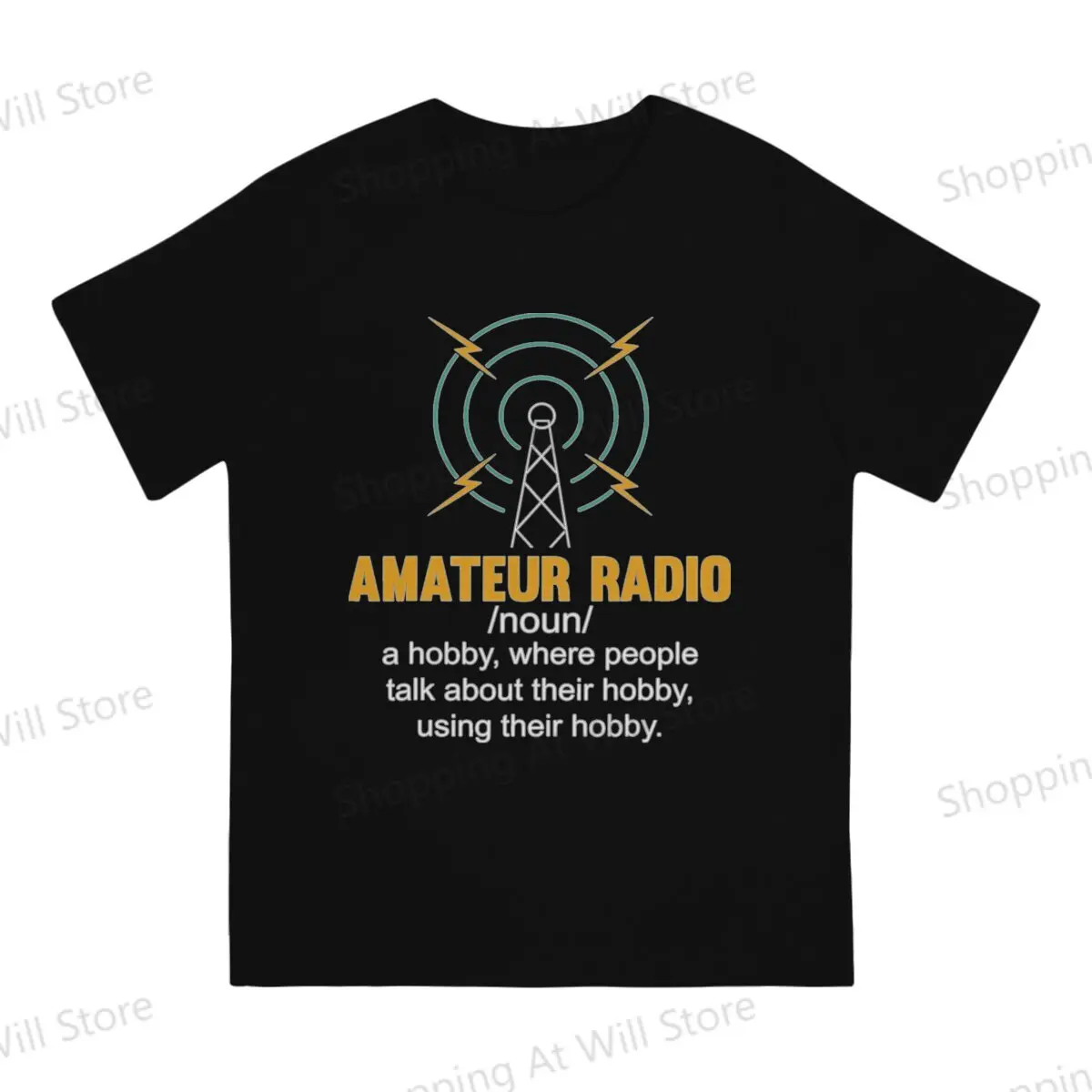 100% Cotton Amateur Radio Definition Funny T-Shirt - Unisex O-Neck Short Sleeve