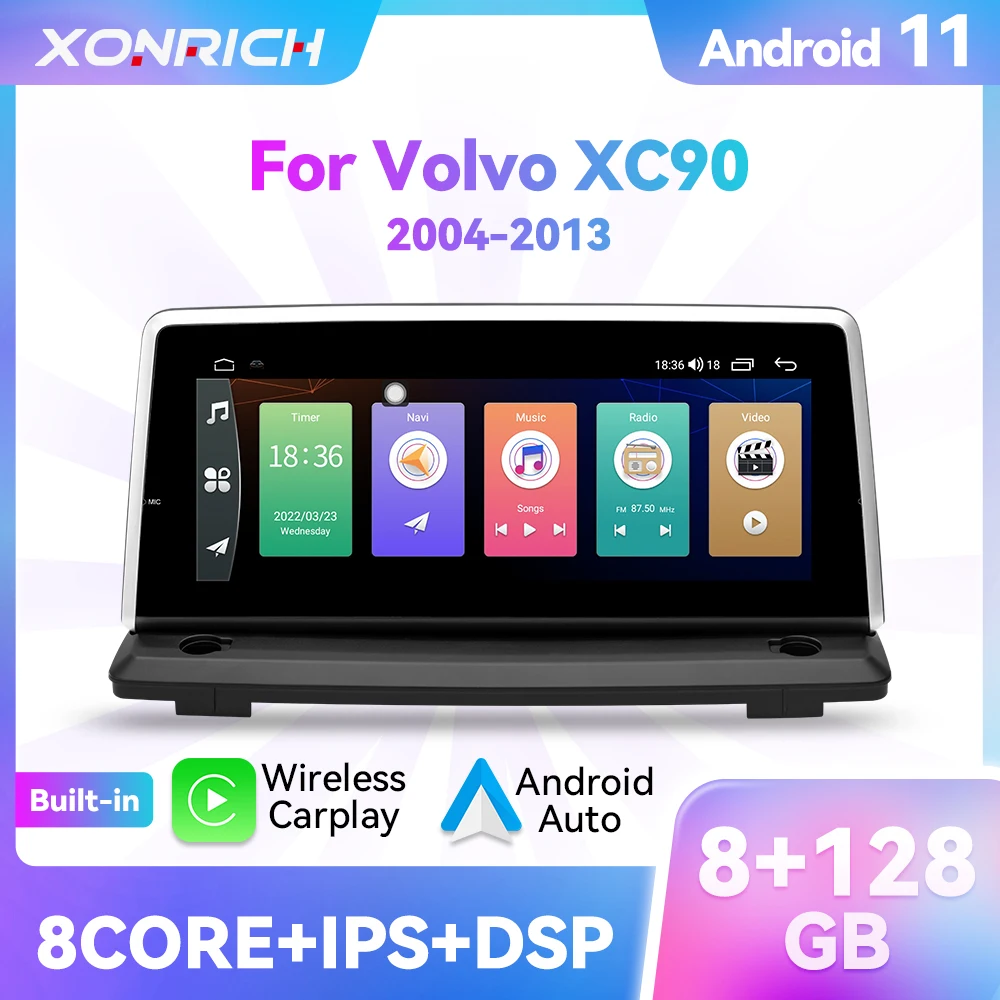 Wireless Carplay Android 11 Car Radio For Volvo Xc90 20072013