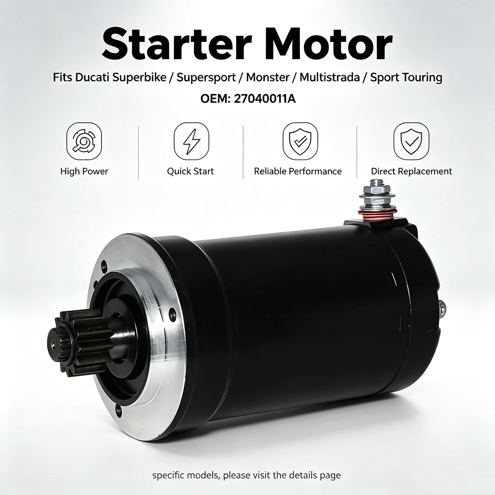 Motorino di Avviamento 2704001 per Ducati Monster 400 600 620 695 696 750 800 900 S2R S4 S4R IE Multistrada 620 Dark Sport Touring ST2 ST4