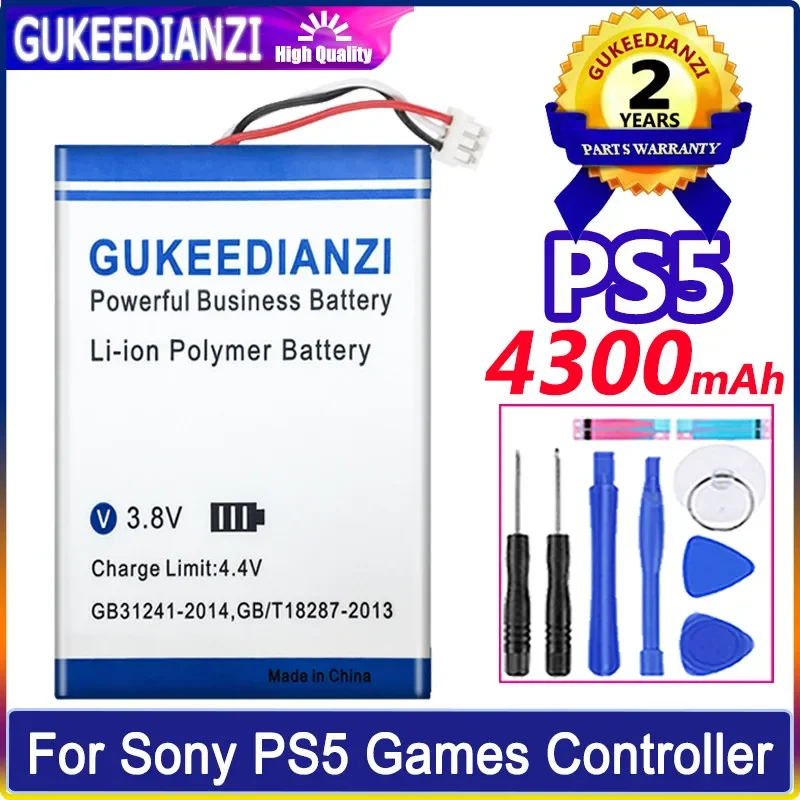Gukeedianzi Batteria Di Ricambio Ps5 (Lip1708) 4300Mah Per Controller Sony Ps5 Per Controller Di Gioco Dualsense Batteria + Strumento
