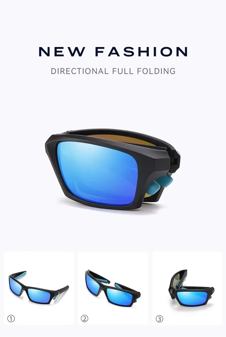 Okumas neue faltbare polarisierte Brille UV400, Anti-UV, Blendung, starkes Licht, geeignet zum Radfahren, Autofahren, Angeln usw – Detail 2